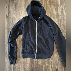 American Apparel Black Zip-Up Hooded Sweatshirt